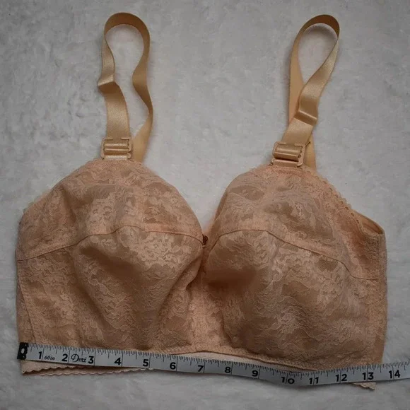 Ardyss Angel Bra Sz 30J Nude Floral Lace Adjustable Straps Demi Back Support - Picture 14 of 16
